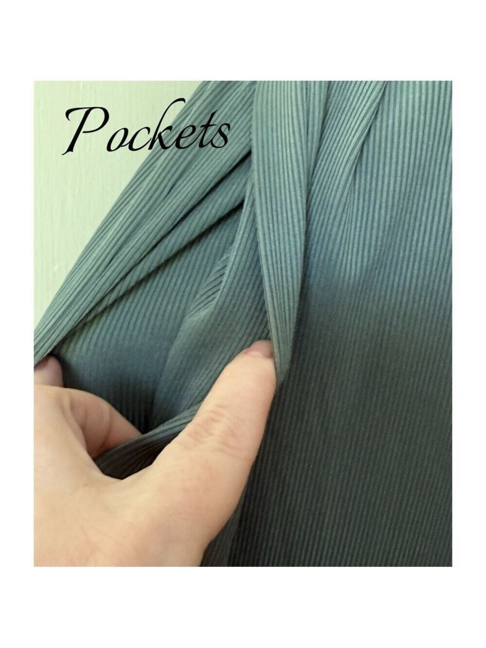 Cider Solid Elastic Waist Pocket Wide Leg Pants in 1X NWT - Picture 10 of 16